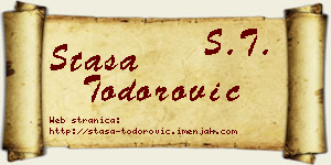 Staša Todorović vizit kartica